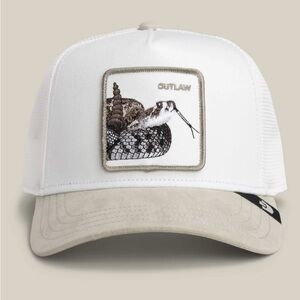 Goorin Bros. SUEDE RATTLE SNAKE “OUTLAW” Trucker Hat. Mesh SnapBack NWT
